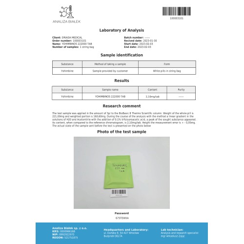 Yohimbinos 2.5mg (Yohimbine Hydrochloride) Yohimbinos 2.5mg (Yohimbine Hydrochloride)
