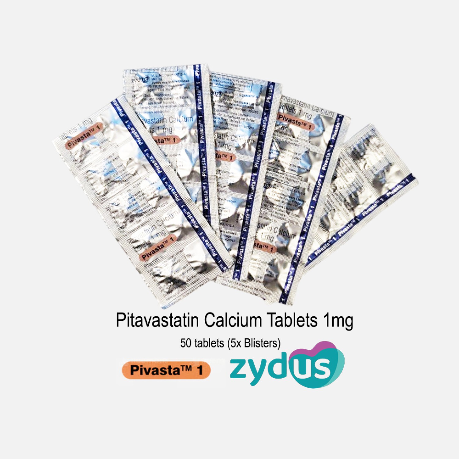 Pitavastatin 1mg (Pivasta 1) (50 tabs, 5 Blisters)