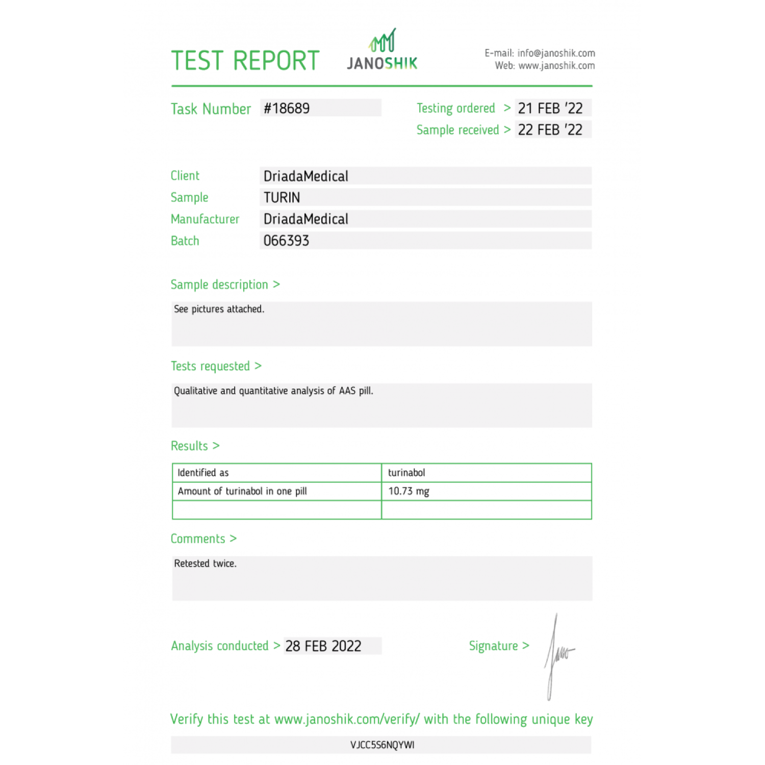 Turinadyn 10 mg (Turinabol)
