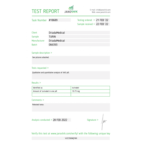 Turinadyn 10 mg (Turinabol)